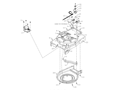 Flail Housing Diagram and Parts List for CSV050 (24B05MP710)(2019) Cub Cadet Chipper Shredder